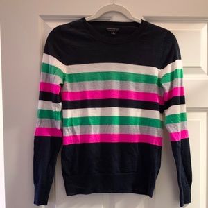 Bold, bright striped sweater.